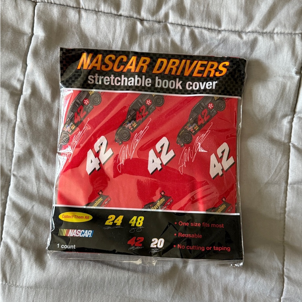 NASCAR Juan Pablo Montoya #42 Fabric Book Sock Stretch Textbook Cover NEW